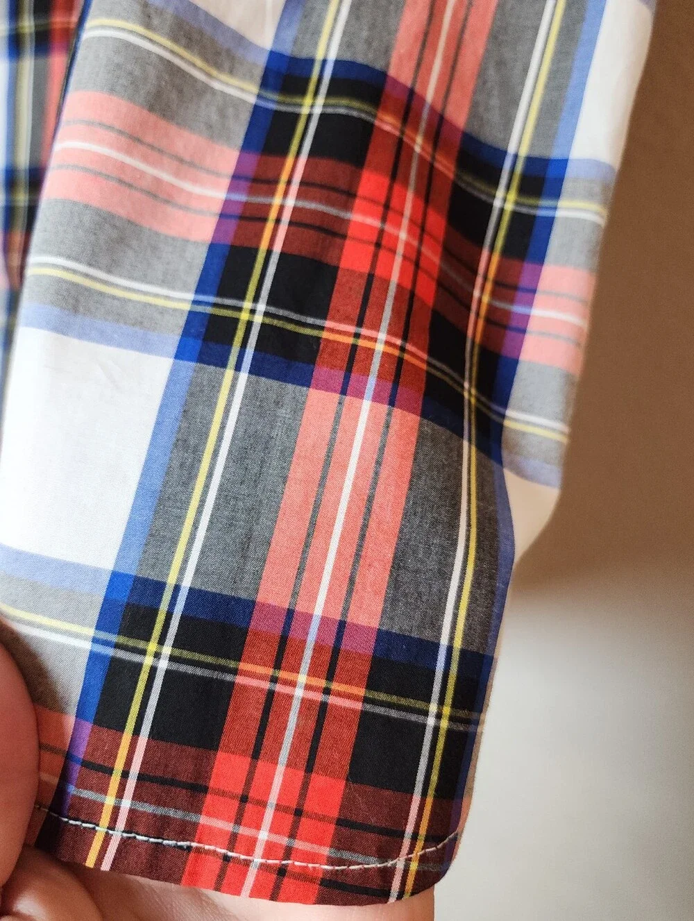NWT J. Crew Ruffle-Neck Sleeveless Top Red Holiday Tartan Plaid Cotton Poplin 0